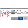 Peugeot Bipper 2 portes à partir de 2008 - Rouge & Blanc - Avant + Arrière + Latéraux - Classe A