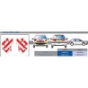 Peugeot 206 de 1999 à 2003 - Rouge & Blanc - Avant + Arrière - Classe B