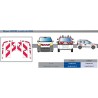 Peugeot Bipper Hayon à partir de 2008 - Rouge & Blanc - Avant + Arrière + Latéraux - Classe B
