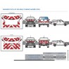 RANGER Pick up de  2013 - ST - Classe A - Avant, arrière et latéraux mini - Rouge & Blanc
