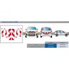 Kit véhicule Ford FUSION de 2008 - ST - Classe A - Avant, arrière et latéraux mini - Rouge & Blanc