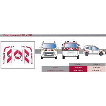 QUBO de 2010 de 2011 - Classe A - Avant, arrière et latéraux mini - Rouge et blanc