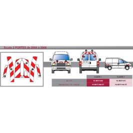 SCUDO 2 portes de 2005 - Classe A - Avant, arrière et latéraux mini - Rouge et Blanc