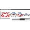 NAVARA de 2012 - Classe A - Avant, arrière et latéraux mini - Rouge et blanc
