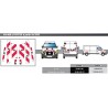 NV200 de 2011 - Classe B - Avant, arrière et latéraux mini - Rouge et blanc