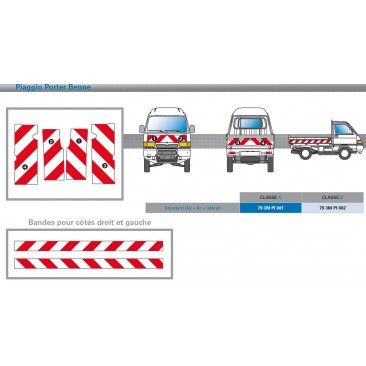 PORTER BEN 2 portes arrières - Classe B - Avant, arrière et latéraux mini - Rouge et blanc