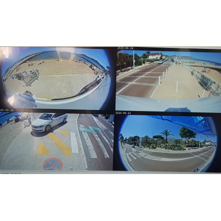 Vidéo embarquée Poste Mobile - 2 caméras grand angle + 2 caméras fisheye 360° - 4G Wifi + positionnement GPS