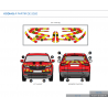 Skoda Kodiaq à partir de 2020 - Rouge & Jaune - Avant + Arrière