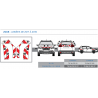 Peugeot 2008 de 2017 à 2019 - Rouge & Blanc - Avant + Arrière - Classe B