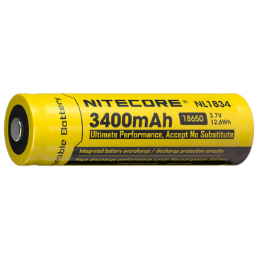 Accus Li-ion 18650 - 3400mAh - Nitecore