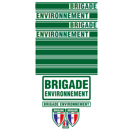 Sérigraphie Brigade Environnement pour véhicule léger