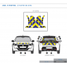 Peugeot 208 5 portes à partir de 2019 - Jaune & Bleu - Avant + Arrière