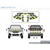 Peugeot 3008 à partir de 2016 - Jaune & Bleu - Avant + Arrière