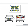 Ford C-Max à partir de 2015 - Jaune & Bleu - Avant + Arrière
