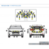 Ford Focus 4 SW à partir de 2018 - Jaune & Bleu - Avant + Arrière