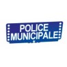 Clip pare soleil lumineux Police (feux bleus + réglage de l'intensité)