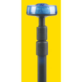 Mât télescopique à LED Bleu 2 sections