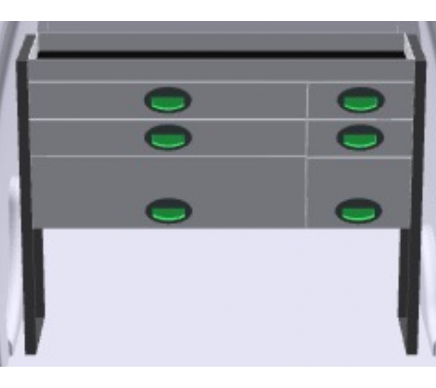 Meuble de rangement pour coffre de Ludospace 5 places L1