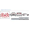 Peugeot 308 SW de 2014 à 2017 - Rouge & Blanc - Avant + Arrière - Classe B