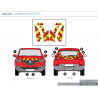 Renault Kadjar de 2015 à 2017 - Rouge & Jaune - Avant + Arrière
