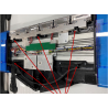 Fond plat avec point de fixation + carénage haut parleur + coiffe centrale bleue
