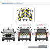 Citroën Berlingo Hayon (avec ou sans charnières) à partir de 2018 - Jaune & Bleu - Avant + Arrière